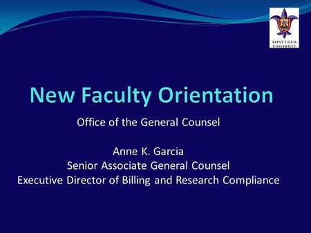 New Faculty Orientation