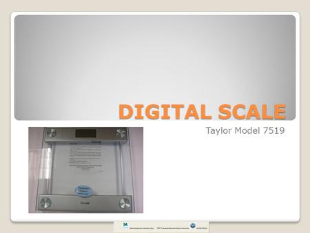 DIGITAL SCALE Taylor Model 7519. Components Control Board Back of LCD Display Load Cell under foot Battery Holder.