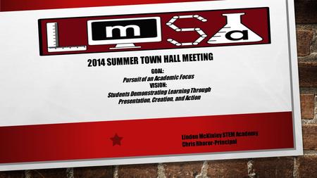 2014 Summer Town hall meeting