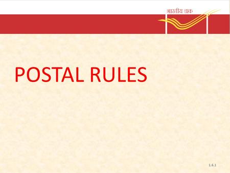 POSTAL RULES.