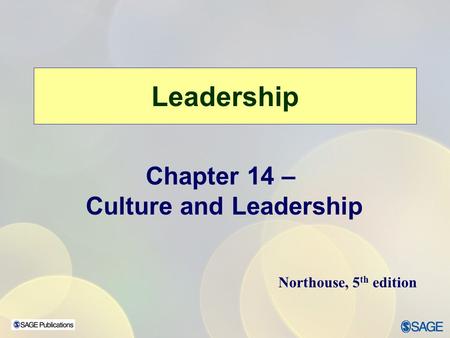 Culture and Leadership