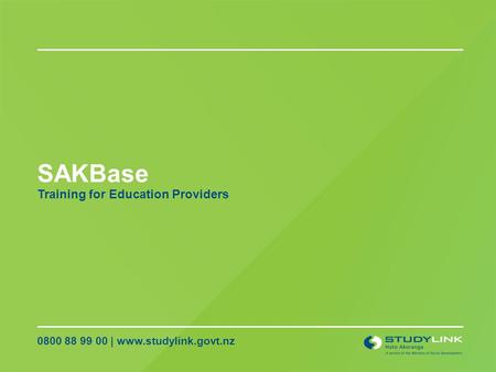 SAKBase Training for Education Providers