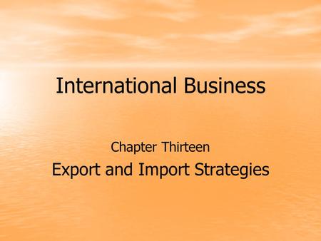 International Business