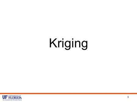 Kriging.