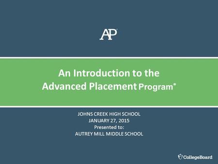 An Introduction to the Advanced Placement Program®