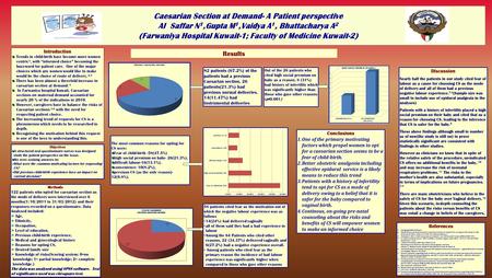 Caesarian Section at Demand- A Patient perspective Al Saffar N 1,Gupta M 1,Vaidya A 1, Bhattacharya A 2 (Farwaniya Hospital Kuwait-1; Faculty of Medicine.