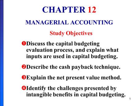 MANAGERIAL ACCOUNTING