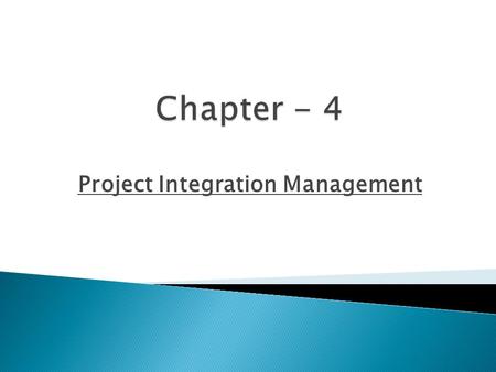 Project Integration Management