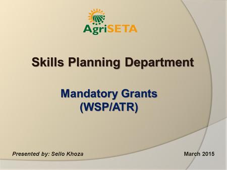 Skills Planning Department