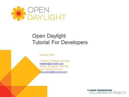 Open Daylight Tutorial For Developers