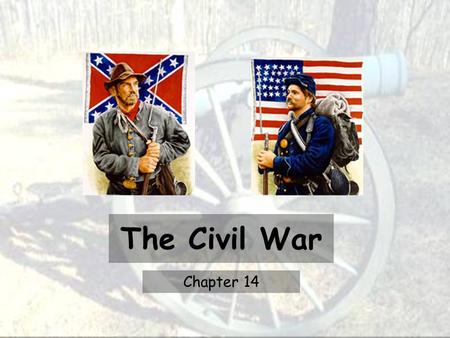 The Civil War Chapter 14. A Divided Nation The Civil War had a profound impact on daily life in South Carolina. Before the Civil War, plantation owners.