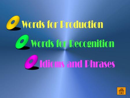 Words for Production 1. fable [ `febL ] n. [C] a story which teaches a lesson or truth, especially one in which animals or objects speak 寓言故事 Fables.