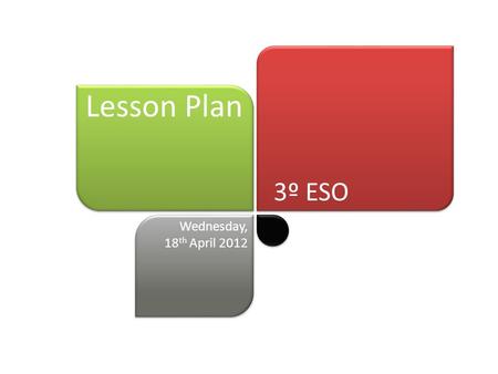 3º ESO Lesson Plan Wednesday, 18 th April 2012. Lesson Plan Wednesday, 18 th April 2012 Future Tense: Form and uses Review Future tense: Form and uses.