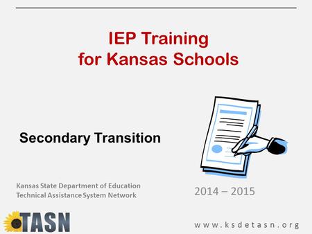 IEP Training for Kansas Schools