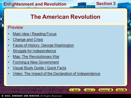 The American Revolution