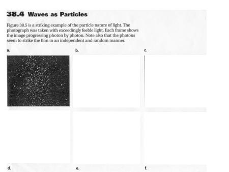 _______________physics 1.Matter is a____________________ 2.Light is a _________________. particle wave Classical This is everyday physics that deals.