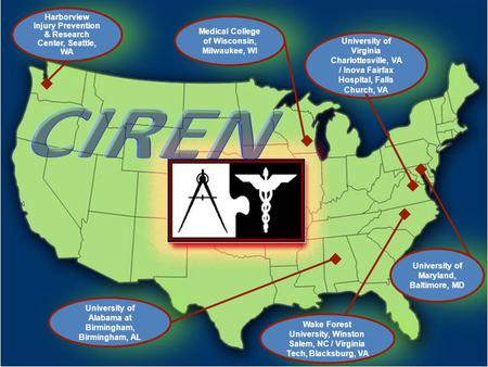 Medical College of Wisconsin, Milwaukee, WI Harborview Injury Prevention & Research Center, Seattle, WA University of Maryland, Baltimore, MD Wake Forest.