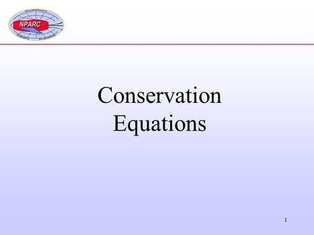 Conservation Equations