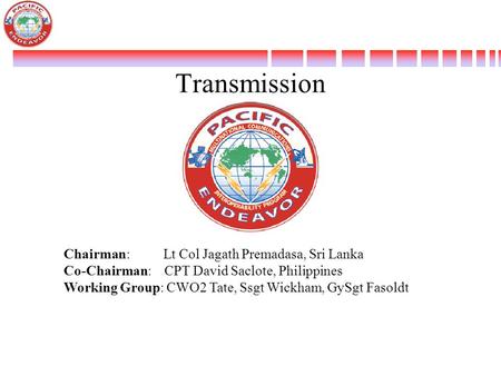 Transmission Chairman: Lt Col Jagath Premadasa, Sri Lanka