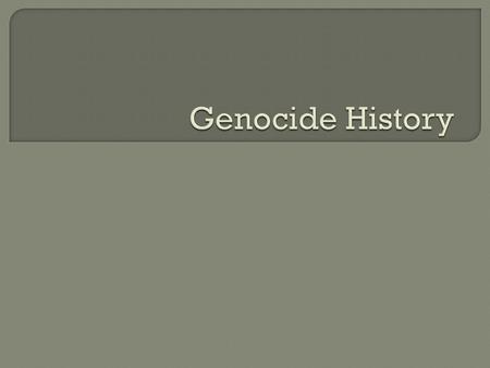  “More than 50 million people were systematically murdered in the past 100 years- the century of mass murder.”  “In sheer numbers, these and other killings.