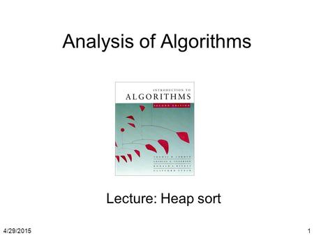 Analysis of Algorithms