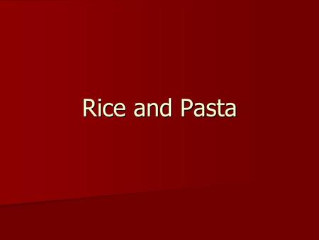 Rice and Pasta. Pasta Rules of Thumb for Pasta: 4 parts water to 1 part of pasta Example: 3-4 quarts of water and one pound pasta.