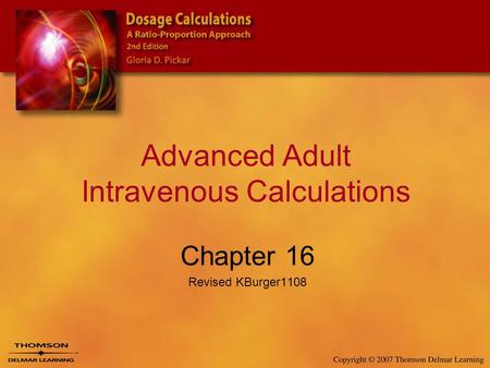 Advanced Adult Intravenous Calculations