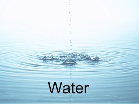 Water. The Water Cycle Global Water Storage 97% Oceans 2% Glaciers & Ice Caps 1% Groundwater Remaining: rivers, lakes, clouds, soil, living things.