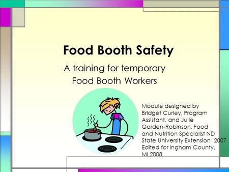 A training for temporary Food Booth Workers