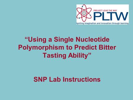 Standard Using lab techniques, such as DNA extraction, PCR, restriction enzymes and gel electrophoresis to determine the presence or absence of a SNP in.