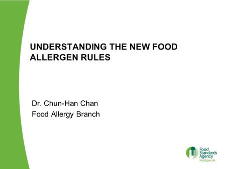 Understanding the new food allergen rules