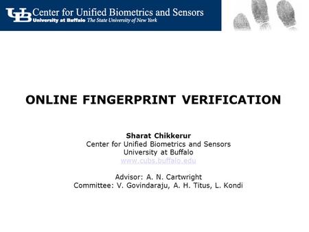 ONLINE FINGERPRINT VERIFICATION