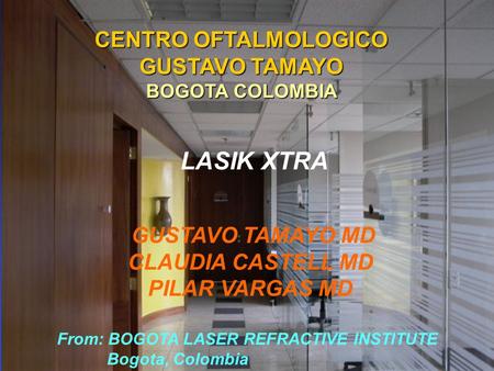 GUSTAVO TAMAYO MD CLAUDIA CASTELL MD