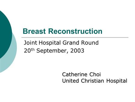 Breast Reconstruction