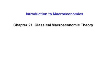 Introduction to Macroeconomics