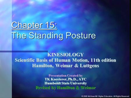 Chapter 15: The Standing Posture