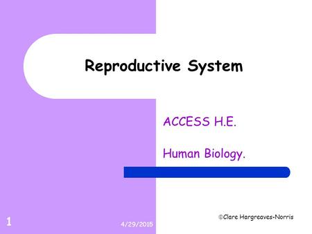 ACCESS H.E. Human Biology.