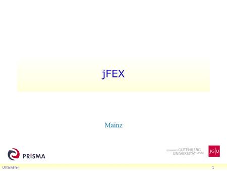 JFEX Uli Schäfer 1 Mainz. Jet processing Phase-0 jet system consisting of Pre-Processor Analogue signal conditioning Digitization Digital signal processing.