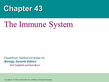 Chapter 43 The Immune System.