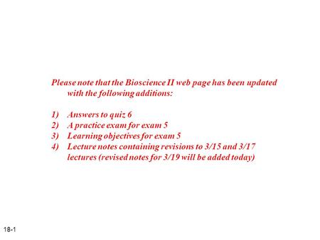 2) A practice exam for exam 5 Learning objectives for exam 5