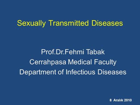 Sexually Transmitted Diseases