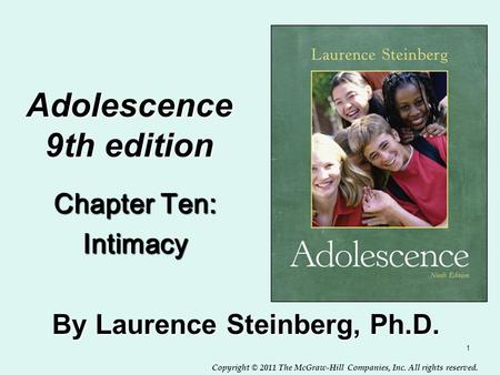 Adolescence 9th edition