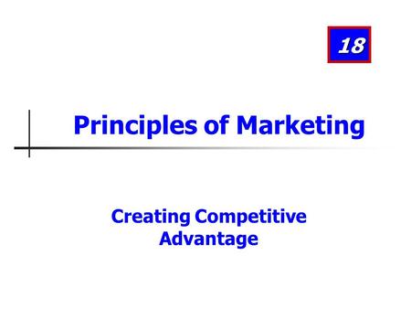 Principles of Marketing