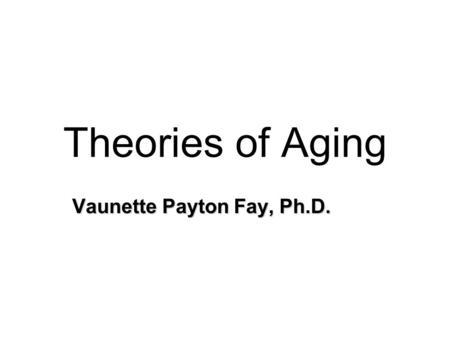 Vaunette Payton Fay, Ph.D.