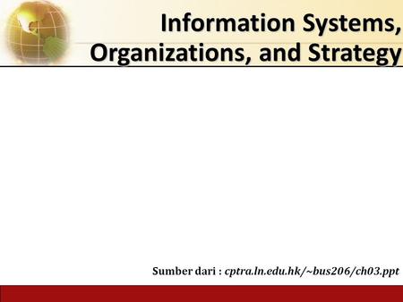 Information Systems, Organizations, and Strategy