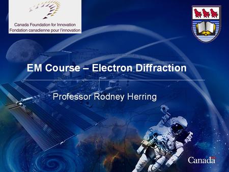 Electron Diffraction - Introduction Electron diffraction is an important method to characterize materials. The textbook, Transmission Electron Microscopy,