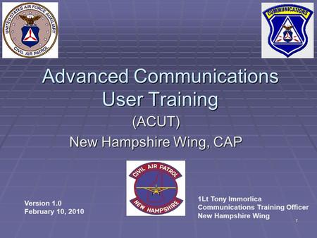 Advanced Communications User Training