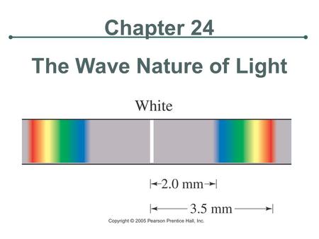 The Wave Nature of Light