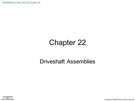 Driveshaft Assemblies