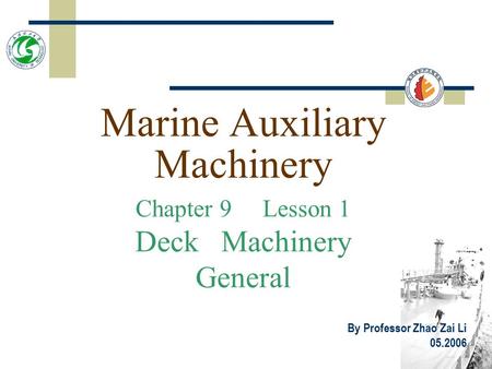 Marine Auxiliary Machinery